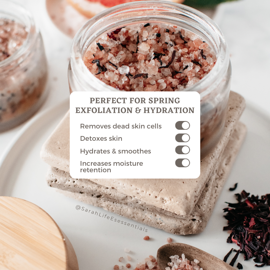 Hibiscus & Grapefruit Soaking Salts Jar