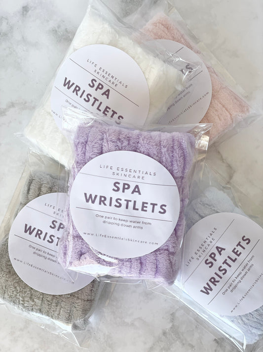 Spa Towel Wristbands for Drip-Free Face Washing