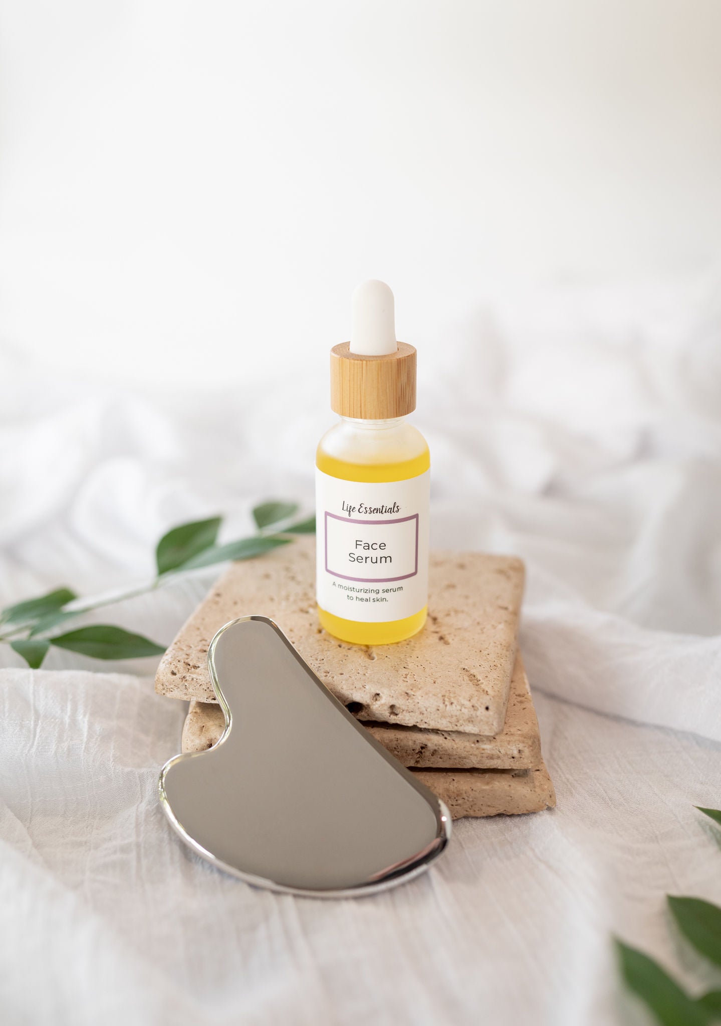 Gua Sha Facial Tool & Face Serum Bundle