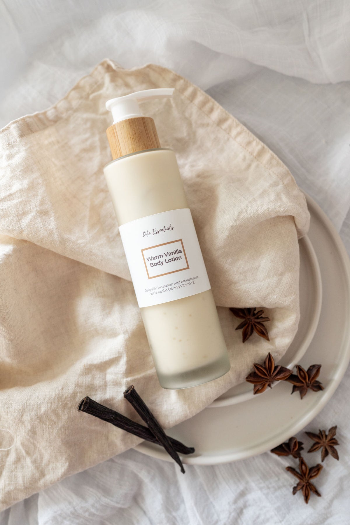 warm vanilla nontoxic natural body lotion