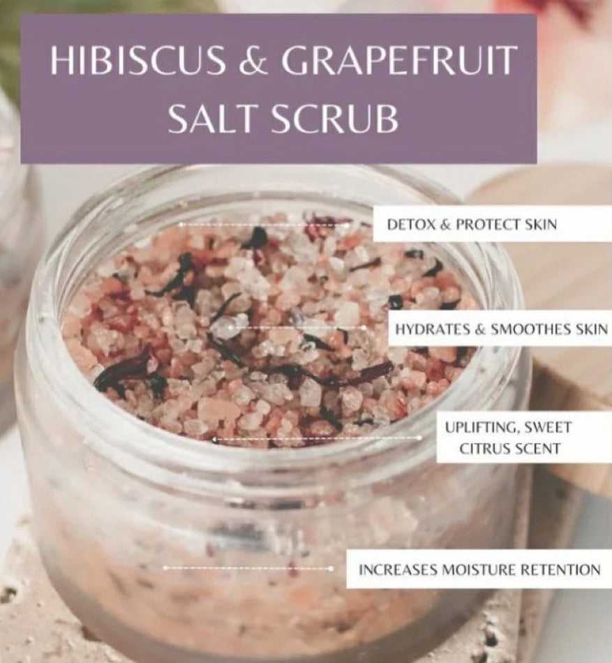 Hibiscus & Grapefruit Soaking Salts Jar
